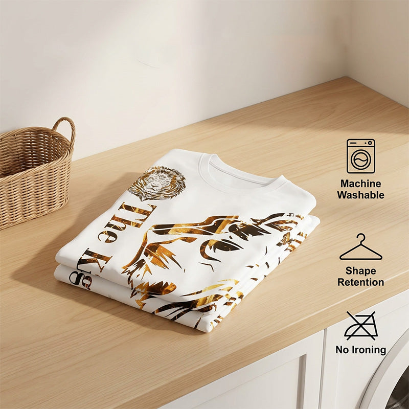 👕 50% OFF NOW! ⏰ Men's Lion Graphic Set – Bold lion print & breathable fabric – Relaxed fit, perfect for streetwear or casual days – cool 2-piece style 🩸😎