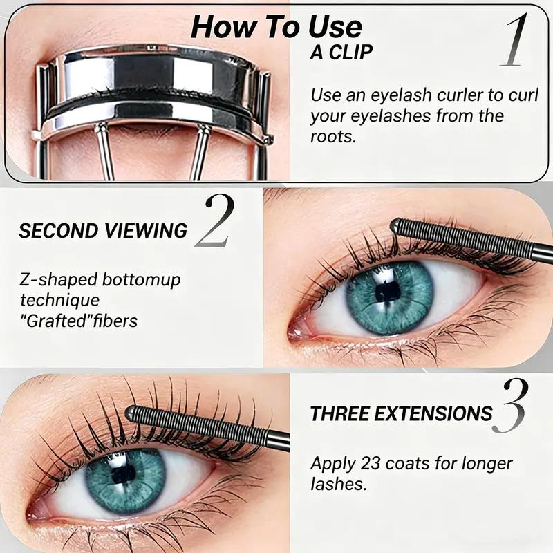 👁️ BUY 1 GET 1 FREE! ✨ Volumizing Lengthening Curling Mascara – Smudge-proof & long-lasting – Perfect for dramatic lashes – adds curl, length and volume without clumps 💁‍♀️