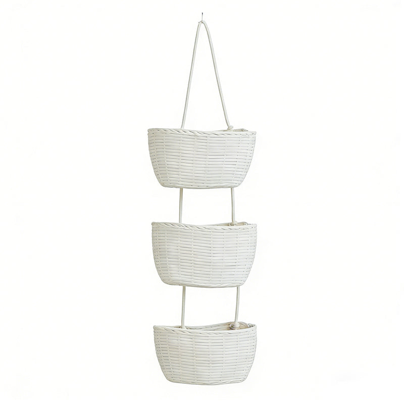 ✨ Wall-Hanging Storage Organizer – 3-Tier, Boho Style, Space-Saving 🏡