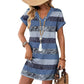 🌈Women's Summer Casual V-Neck T-Shirt Dress💃