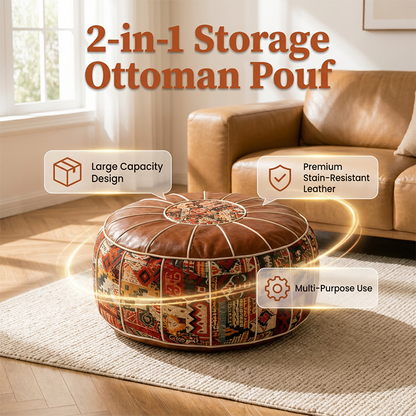 🎁NEW ARRIVAL 50% OFF! 🛋️✨ 💥Multifunctional Storage Ottoman Pouf