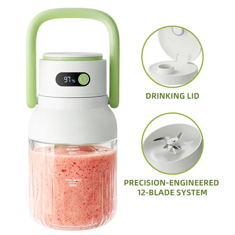 Portable Blender with Digital Display–🥤Smoothies On-the-Go!