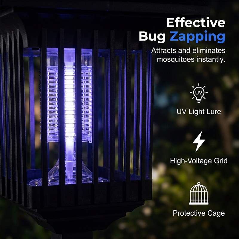 ⏳🔥LIMITED-TIME 50% OFF! 💡Solar Powered 2-in-1 Mosquito Zapper & Garden Light