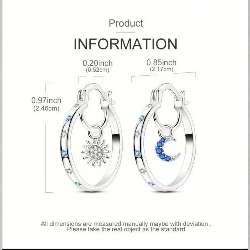 🌙 Celestial Sun & Moon Hoops – Layered, Symbolic, Hypoallergenic ✨