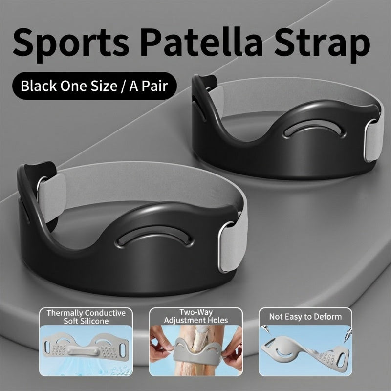 🦵💥 Patella Brace – Silicone, Shock-Absorbing, Breathable, Dual-Buckle 🏃-Q