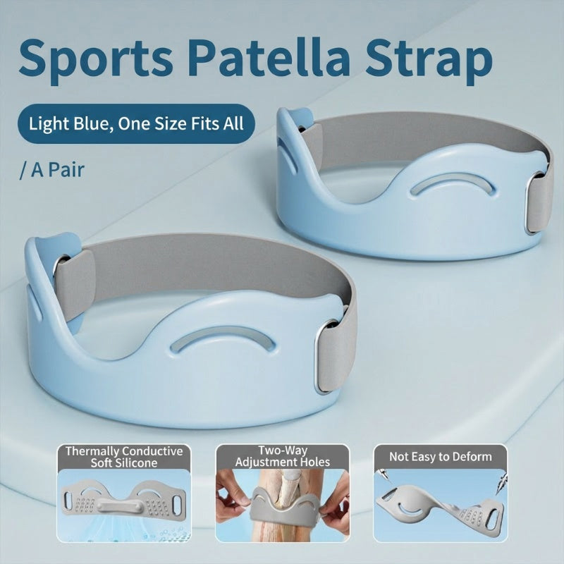 🦵💥 Patella Brace – Silicone, Shock-Absorbing, Breathable, Dual-Buckle 🏃-Q