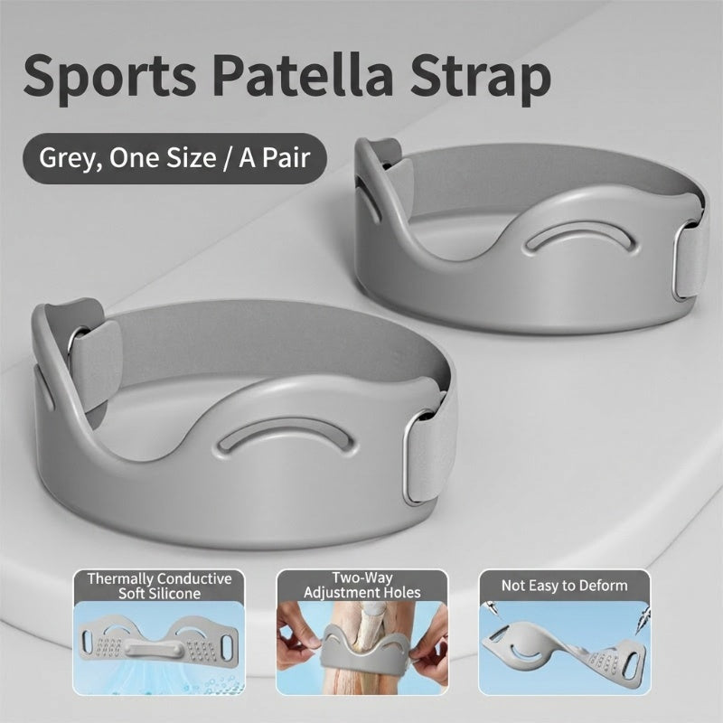 🦵💥 Patella Brace – Silicone, Shock-Absorbing, Breathable, Dual-Buckle 🏃-Q