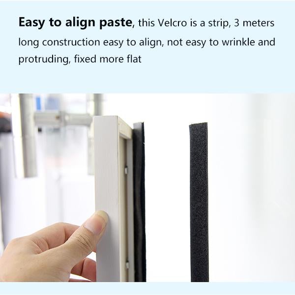 9-meter self-adhesive hook-and-loop tape (back side)