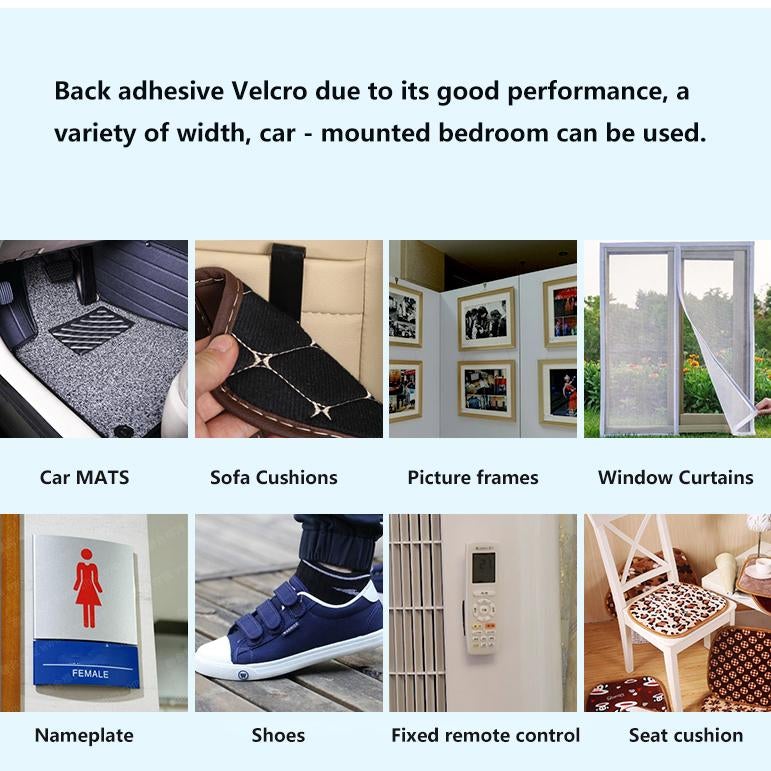 9-meter self-adhesive hook-and-loop tape (back side)