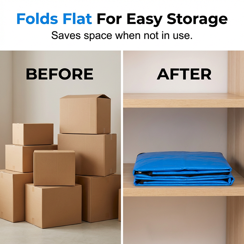 📦Last Day Special Price:£8.99!!!🧳 Collapsible Storage and Moving Bag – Heavy-duty handles & zippered closure – Folds flat, perfect for moving, travel or closet organization – reusable & easy to clean 🏠