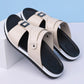 👞 50% OFF! 💫 Men's faux leather slip-on sandals – Breathable mesh & non-slip sole – Comfortable fit, perfect for summer, the beach, or everyday walks 🏖️
