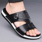 👞 50% OFF! 💫 Men's faux leather slip-on sandals – Breathable mesh & non-slip sole – Comfortable fit, perfect for summer, the beach, or everyday walks 🏖️