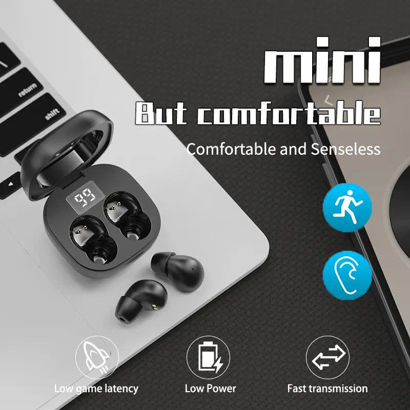 🎧 Save 50%! ✨ Mini Wireless Earbuds – LED display case & compact 🎶