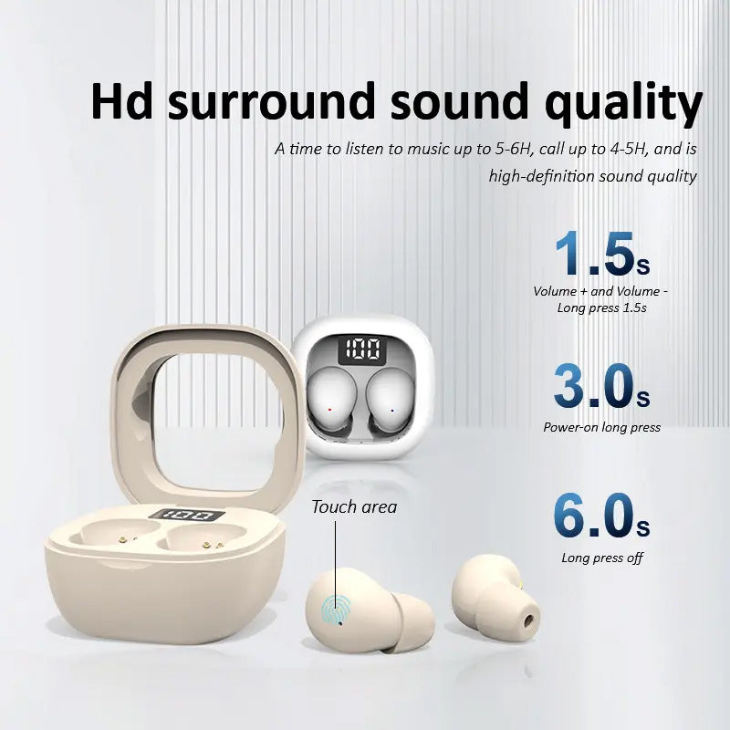 🎧 Save 50%! ✨ Mini Wireless Earbuds – LED display case & compact 🎶