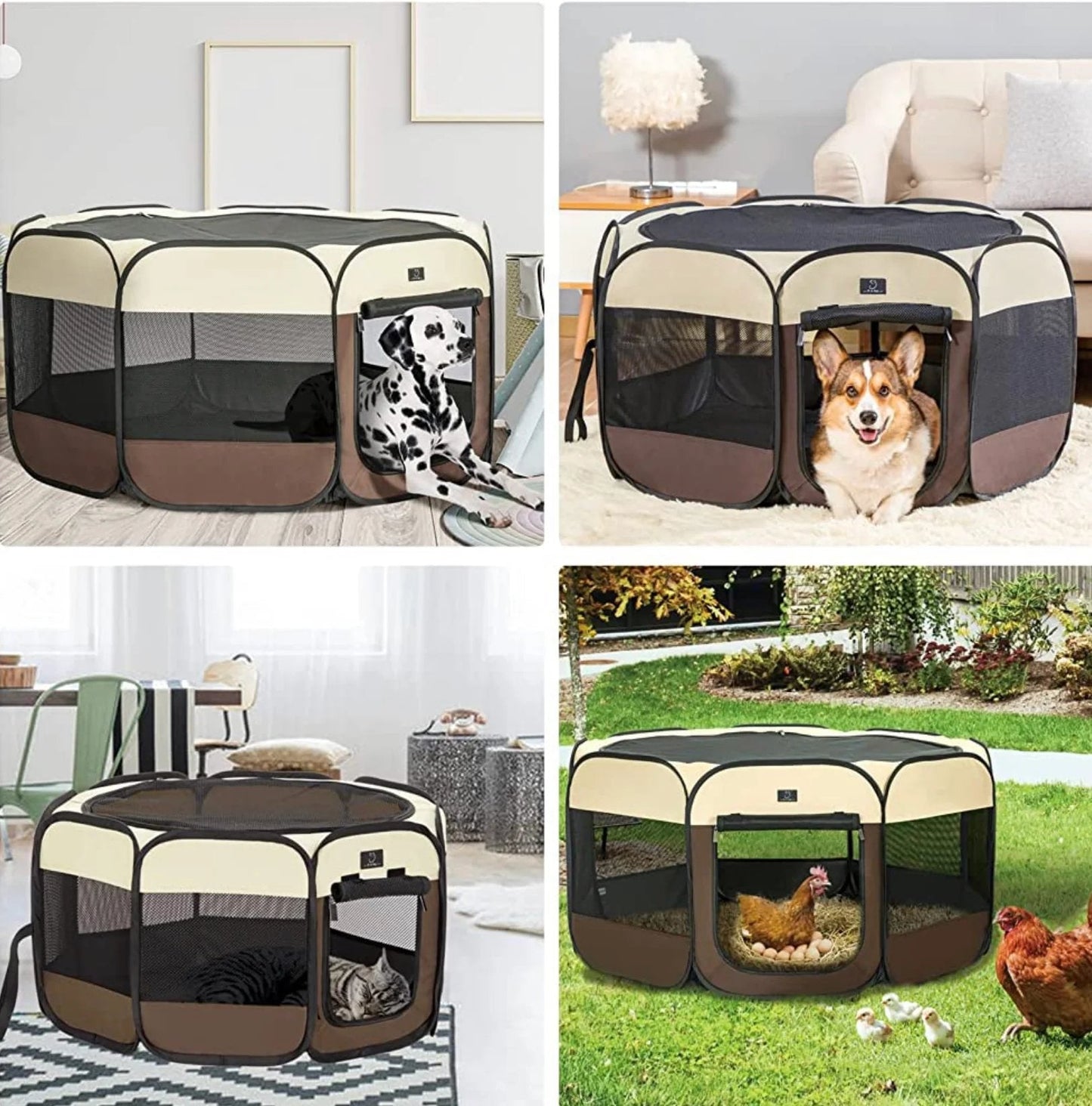📢📢50% OFF !! ⏰🐾Summer Pet Portable Playpen – Lightweight, Foldable, Safe Outdoor Fun 🏕️