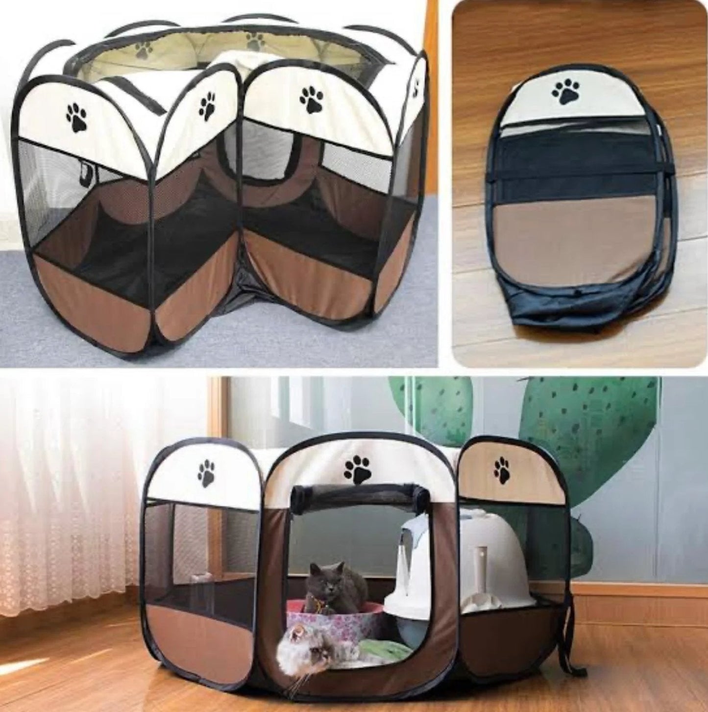 📢📢50% OFF !! ⏰🐾Summer Pet Portable Playpen – Lightweight, Foldable, Safe Outdoor Fun 🏕️