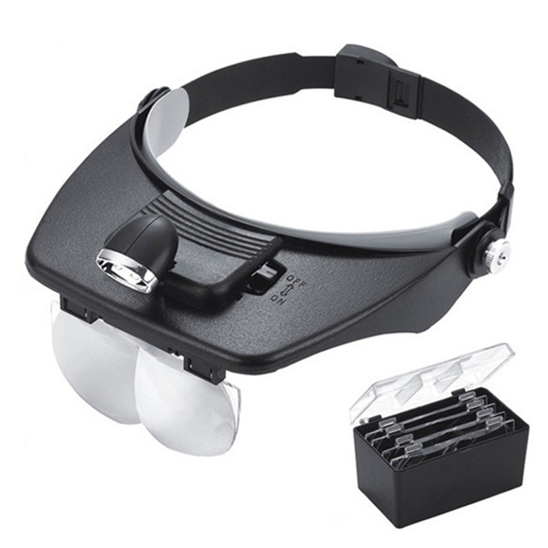 🔬 LIMITED-TIME 50% OFF! 💥 LED Headband Magnifier with 4 Lenses – Hands-Free, Precision Zoom, Built-In Light ✨