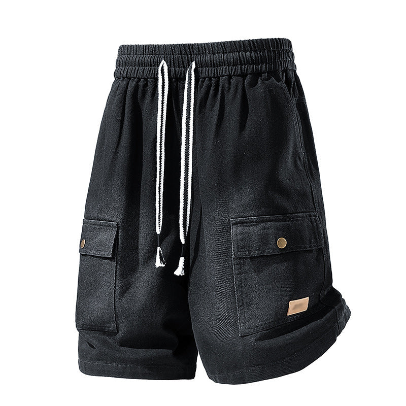 👖 50% OFF NOW! 🏙️ Men's Loose Denim Cargo Shorts – High Street Style & Adjustable Fit 🛹