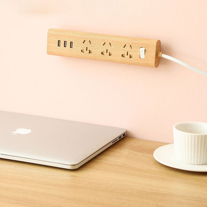 No-Trace Self-Adhesive Power Strip Holder | Punch-Free, Reusable, 8-Pack