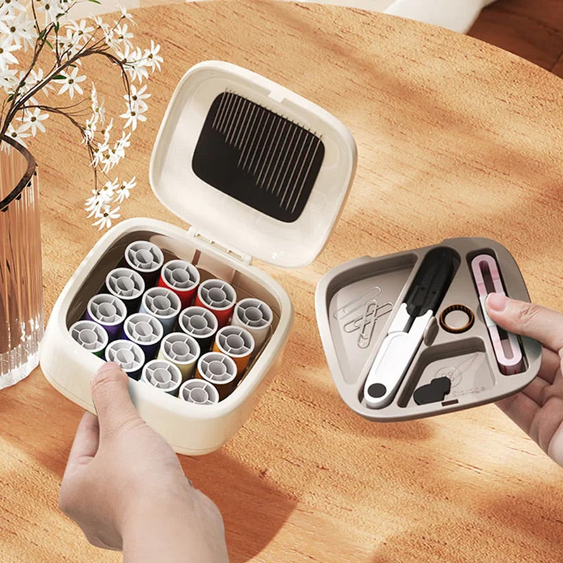 🧵 40-Piece Magnetic Sewing Kit – Portable Double-Layer Organizer