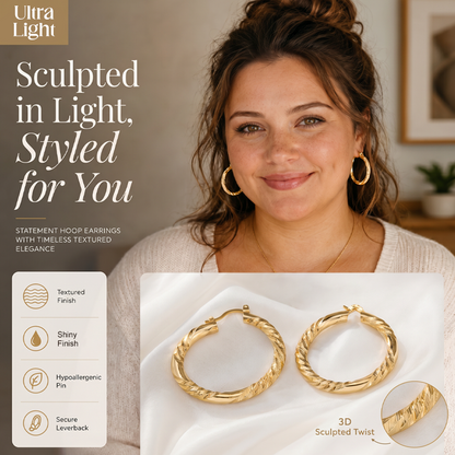 ⏳Time-Limited Special⏰Women's Elegant Twisted Hoop Earrings
