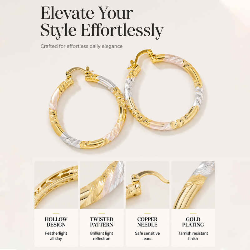 ⏳Time-Limited Special⏰Women's Elegant Twisted Hoop Earrings