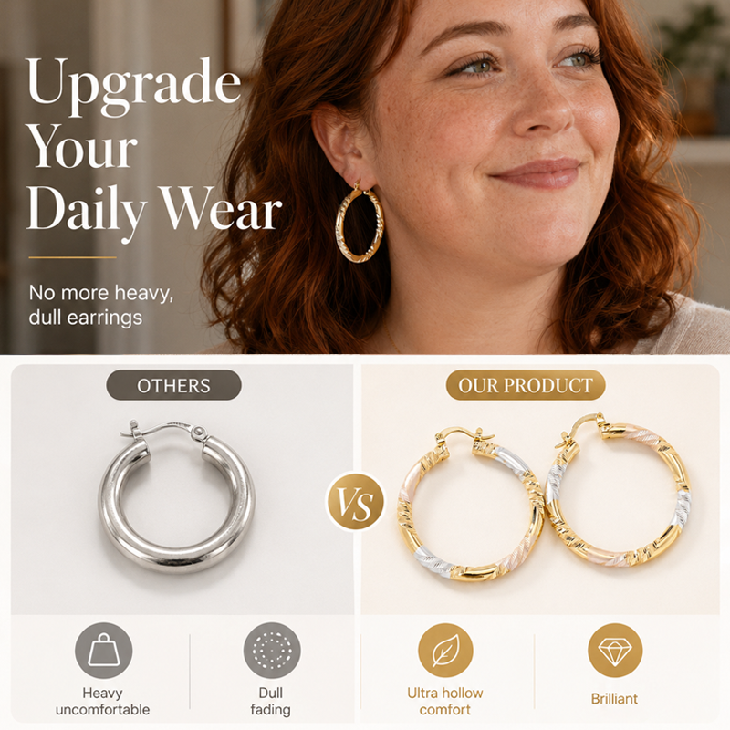 ⏳Time-Limited Special⏰Women's Elegant Twisted Hoop Earrings