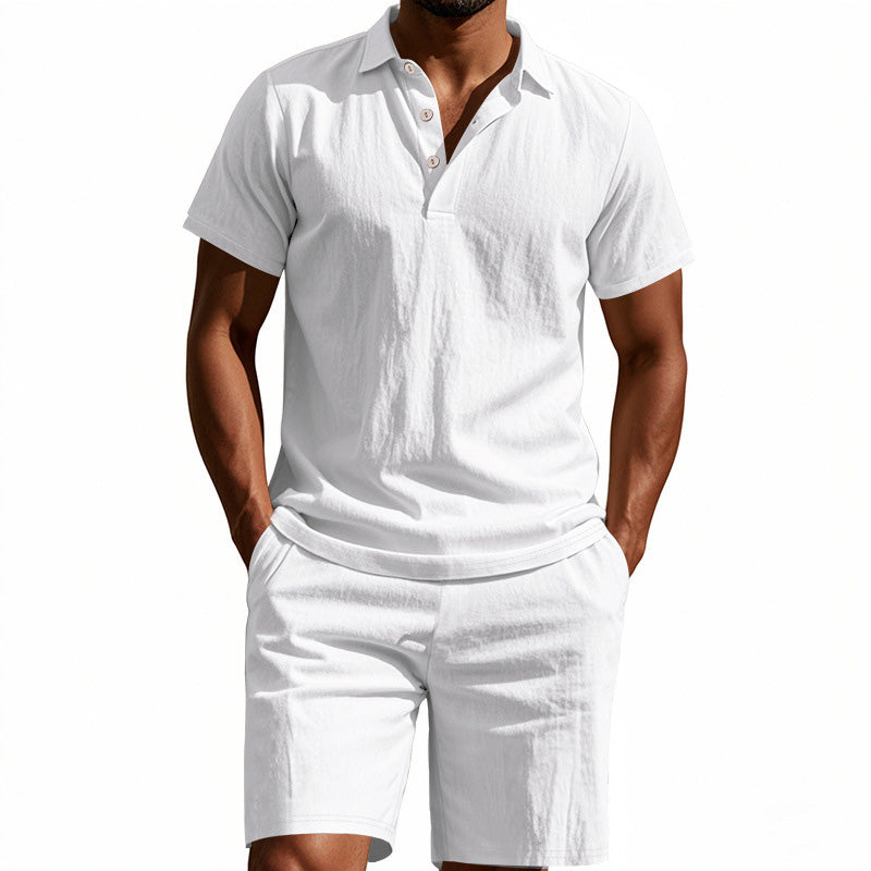 👕 50% OFF NOW! 🌴 Men's Casual Top & Shorts 2-Piece Set – Breathable & relaxed fit – Perfect for summer, beach or lounging – easy matching style 🩳☀️