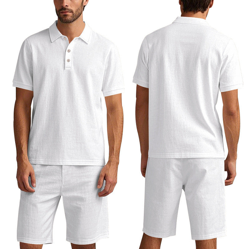👕 50% OFF NOW! 🌴 Men's Casual Top & Shorts 2-Piece Set – Breathable & relaxed fit – Perfect for summer, beach or lounging – easy matching style 🩳☀️