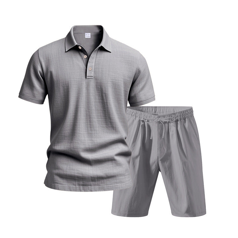 👕 50% OFF NOW! 🌴 Men's Casual Top & Shorts 2-Piece Set – Breathable & relaxed fit – Perfect for summer, beach or lounging – easy matching style 🩳☀️