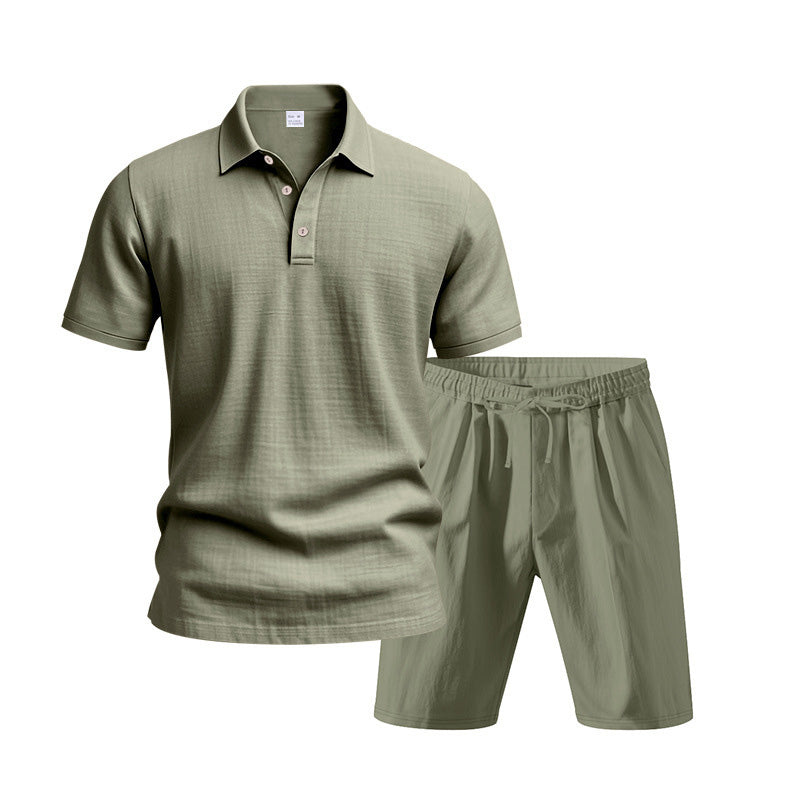 👕 50% OFF NOW! 🌴 Men's Casual Top & Shorts 2-Piece Set – Breathable & relaxed fit – Perfect for summer, beach or lounging – easy matching style 🩳☀️