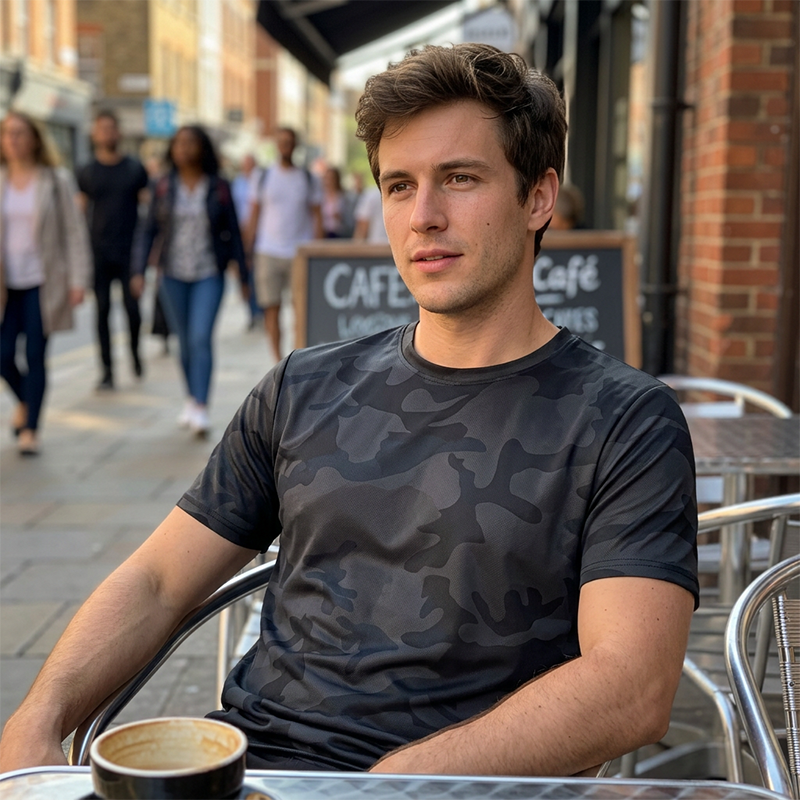 🏃‍♂️ 30% OFF NOW! 🌲 Men's Quick Dry Camo Sports T-Shirt – Moisture Wicking & Active Fit – Train in Style 💪