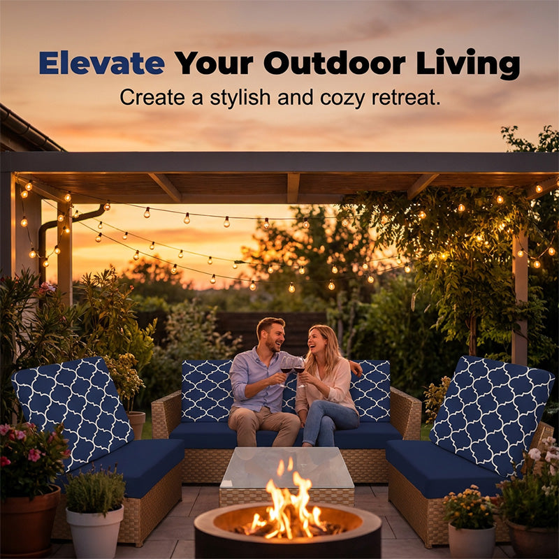 🪑🌿Patio Sofa Cushion Cover – Stretch, Water-Resistant ✨