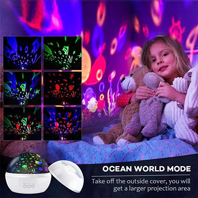 🌌 50% OFF NOW! ⭐ 2-in-1 Rotating Star Projector Night Light – Soothing starry projection, calming colors & rotating effect – Perfect for kids’ rooms & relaxation 🌙