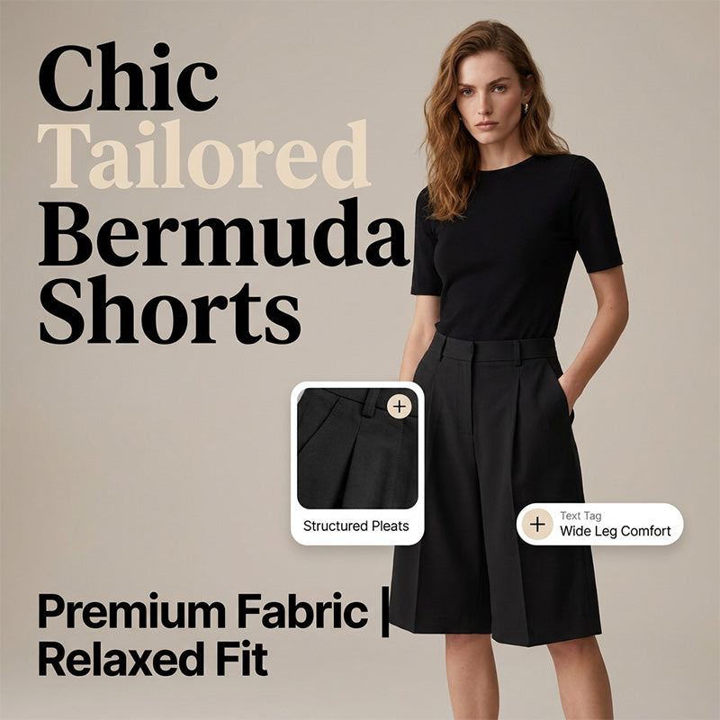 🌸 50% OFF NOW! 🌸New Arrivals & Best Sellers-Women's Loose Fit Bermuda Shorts