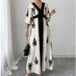 👗Women's Elegant V-Neck Print Maxi Dress– Elegant, Flattering & Effortlessly Chic ✨