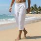 👖Men's Breathable Linen Blend Capri Pants | Adjustable Drawstring Summer Trousers with Deep Pockets - Limited 50% OFF