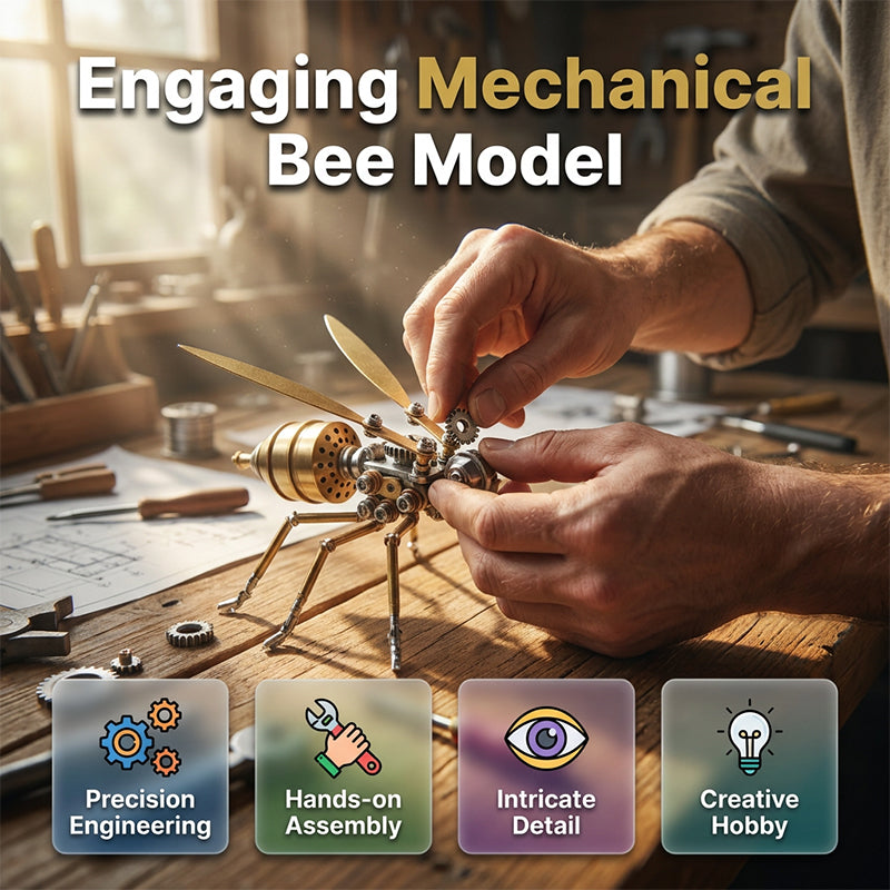 🐝3D Metal Bee Puzzle Assembly Model Kit