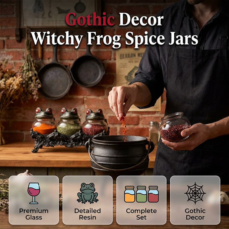Mystical Frog Shaped Spice Jars