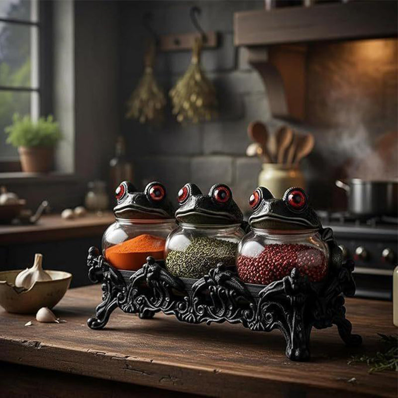Mystical Frog Shaped Spice Jars