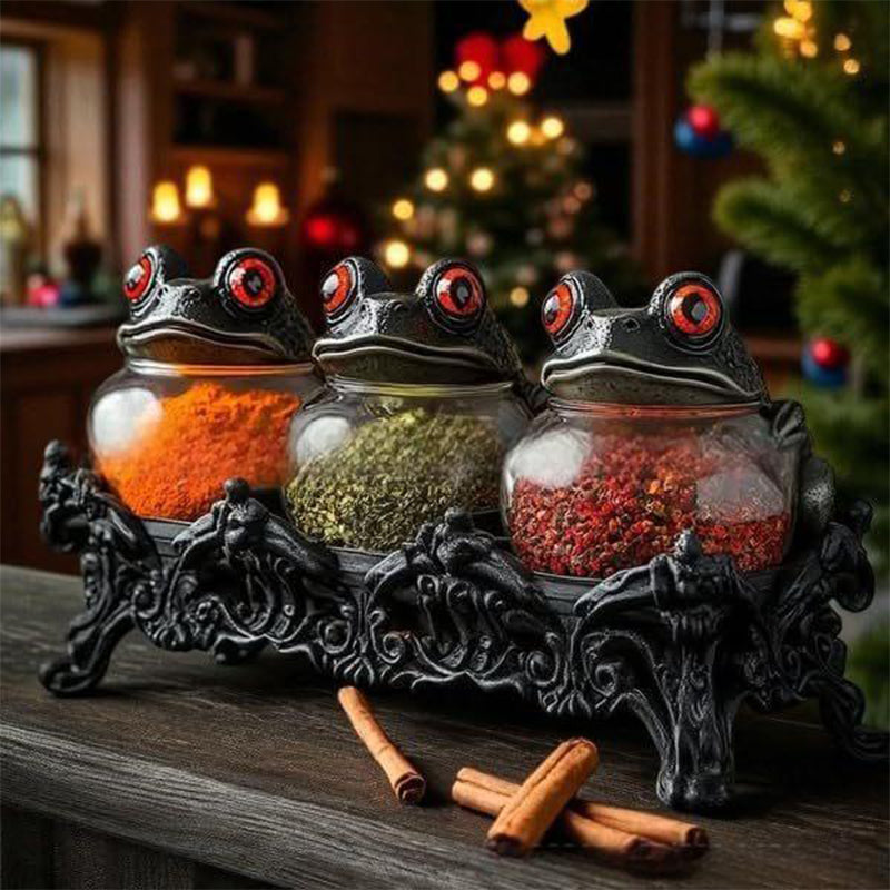 Mystical Frog Shaped Spice Jars