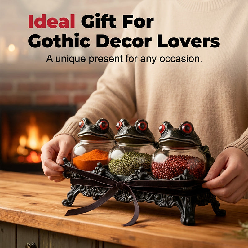 Mystical Frog Shaped Spice Jars