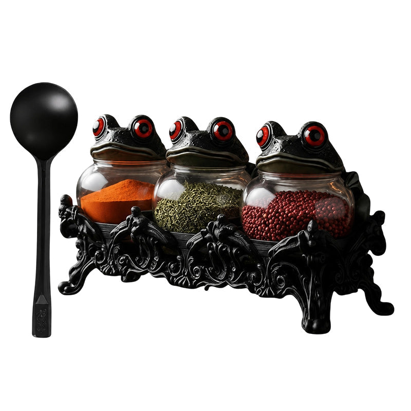 Mystical Frog Shaped Spice Jars