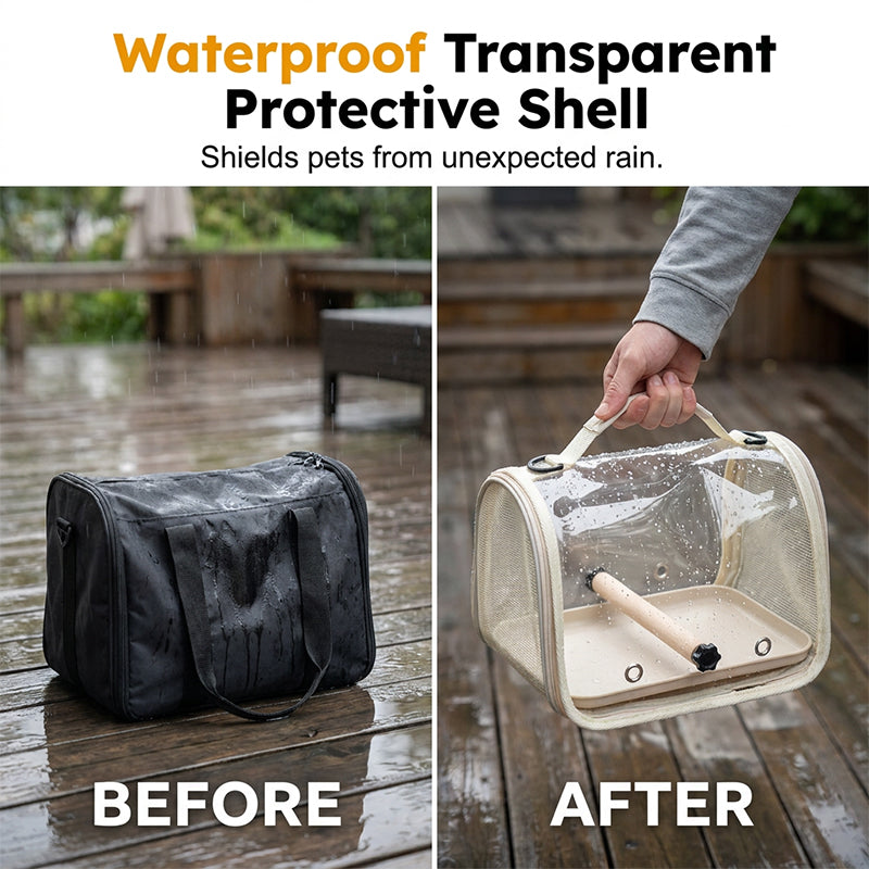Portable Transparent Bird Carrier Bag