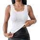 📢📢53% OFF !! ⏰Women's Slim Fit Sleeveless Top Ribbed Cami with Built-in Cups and Lace