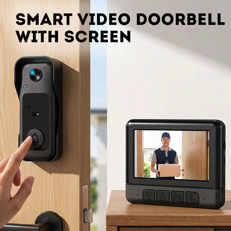 📹 50% OFF NOW! 🏆Wireless Smart Video Doorbell with Display Screen – 1080P HD & two-way audio – Motion detection, night vision & easy install – perfect for home security 🔔📱✨