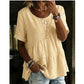 👚 50% OFF NOW! 🌸 Women's Short Sleeve Tiered Tunic Top – Lightweight & flowy – Perfect for summer layering or casual chic – comfortable and feminine ✨🌿