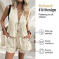 Women's Summer Tie-Front Vest and Shorts Set