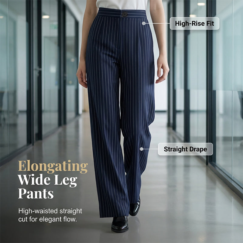 Women's Pinstripe Wrap Waist Jumpsuit