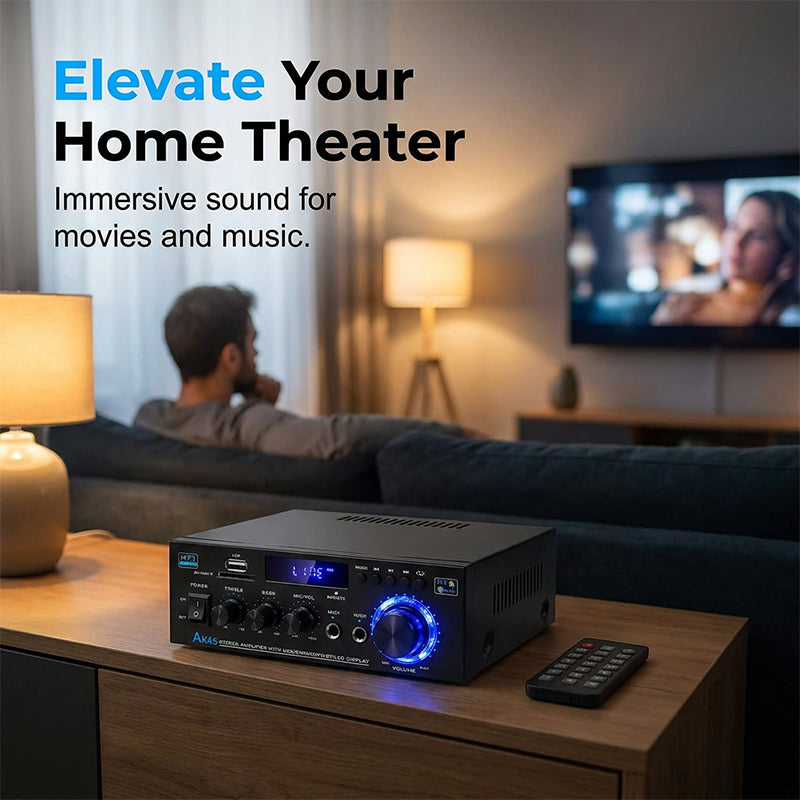 🎤 Digital Karaoke Amplifier with Bluetooth & USB — Hi-Fi Stereo Sound, Echo Control